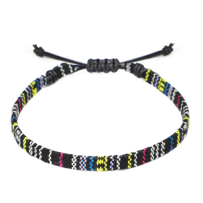 Hand Woven Rainbow Color Bohemian Style Anklet