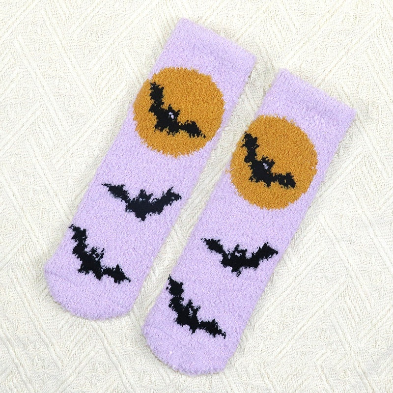 Halloween Glow In the Dark Fleece Socks