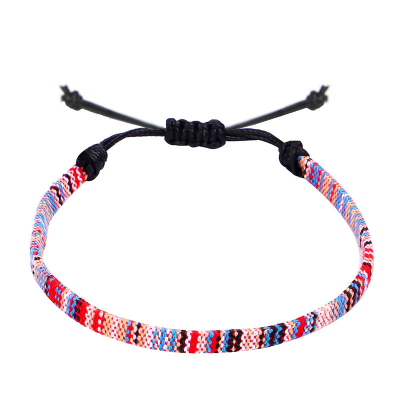 Hand Woven Rainbow Color Bohemian Style Anklet