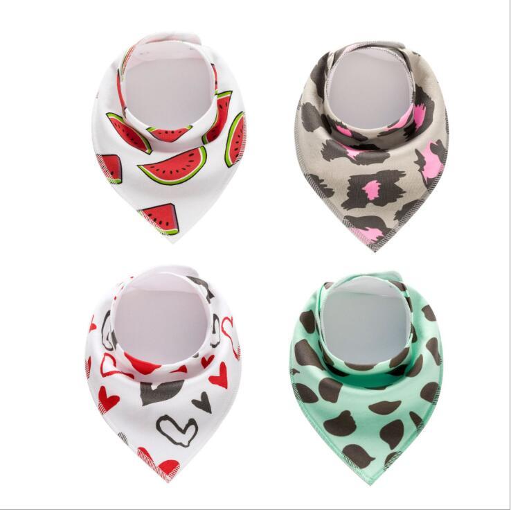 4pcs Burp Cloth Print Arrow Wave Triangle Baby Bibs Cotton Bandana