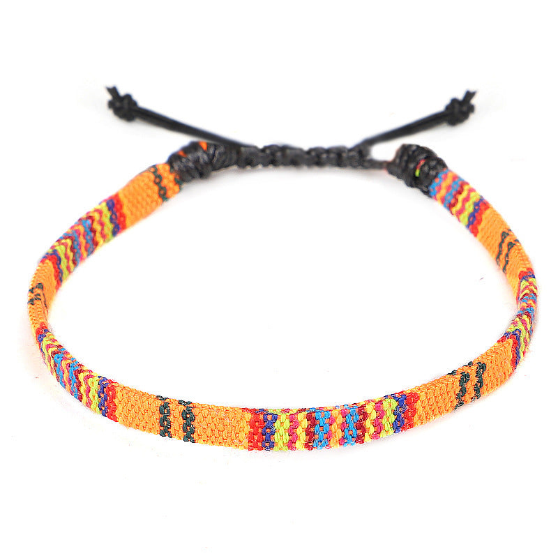 Hand Woven Rainbow Color Bohemian Style Anklet