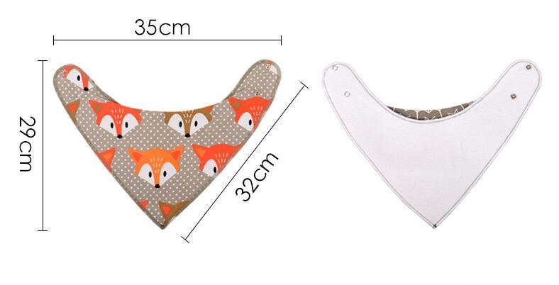 4pcs Burp Cloth Print Arrow Wave Triangle Baby Bibs Cotton Bandana