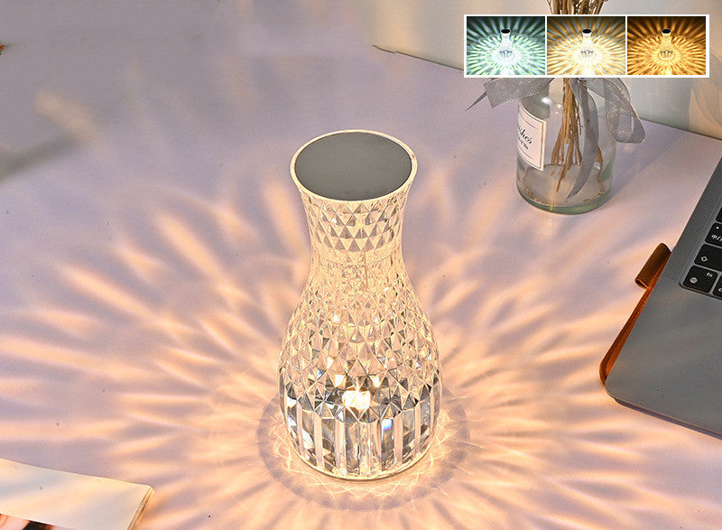 Vase Atmosphere Crystal Lamp with LED Lights