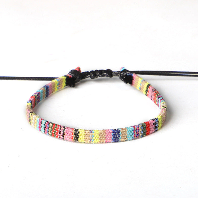 Hand Woven Rainbow Color Bohemian Style Anklet