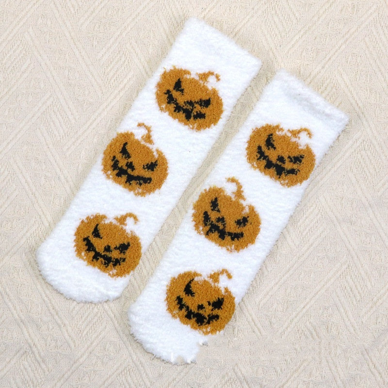 Halloween Glow In the Dark Fleece Socks