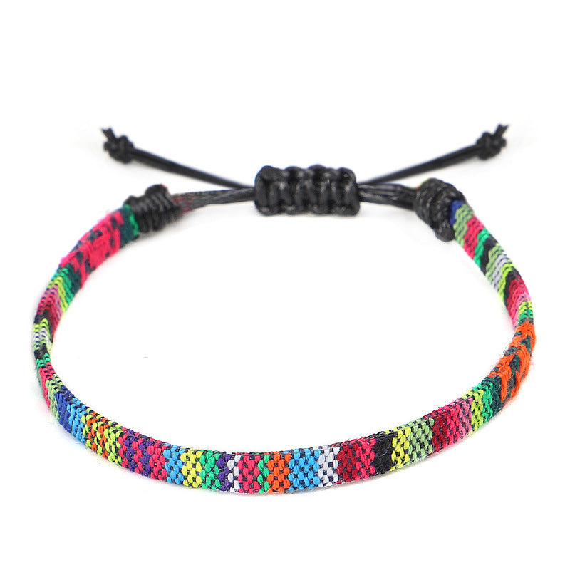 Hand Woven Rainbow Color Bohemian Style Anklet