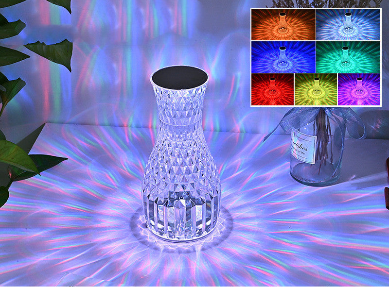 Vase Atmosphere Crystal Lamp with LED Lights