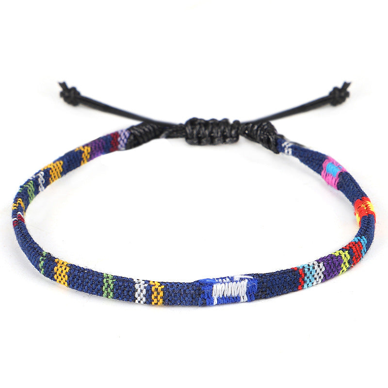 Hand Woven Rainbow Color Bohemian Style Anklet