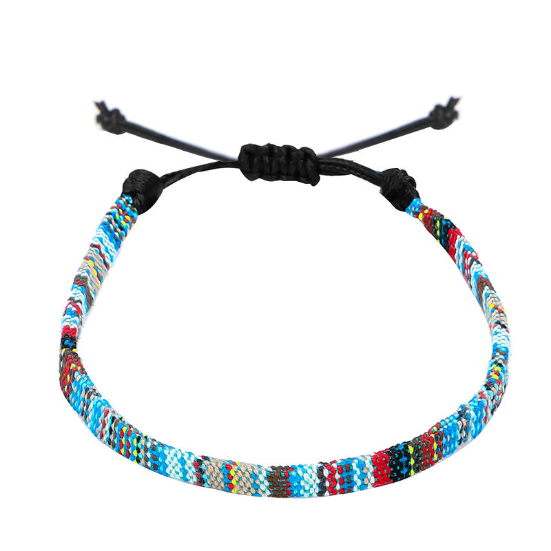 Hand Woven Rainbow Color Bohemian Style Anklet