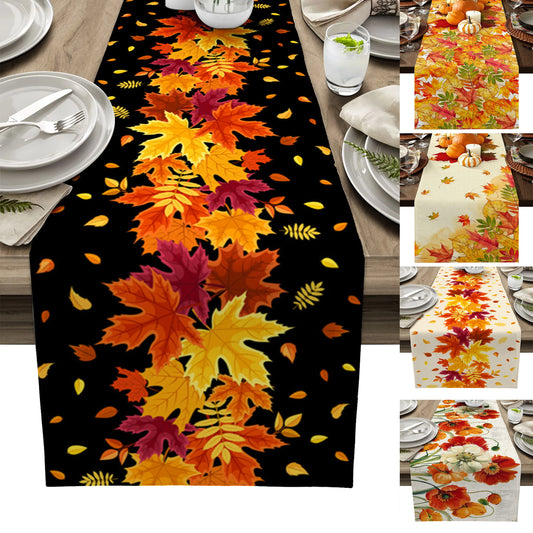 Fall Style Table Runner Maple Leaf Pattern Table Runner