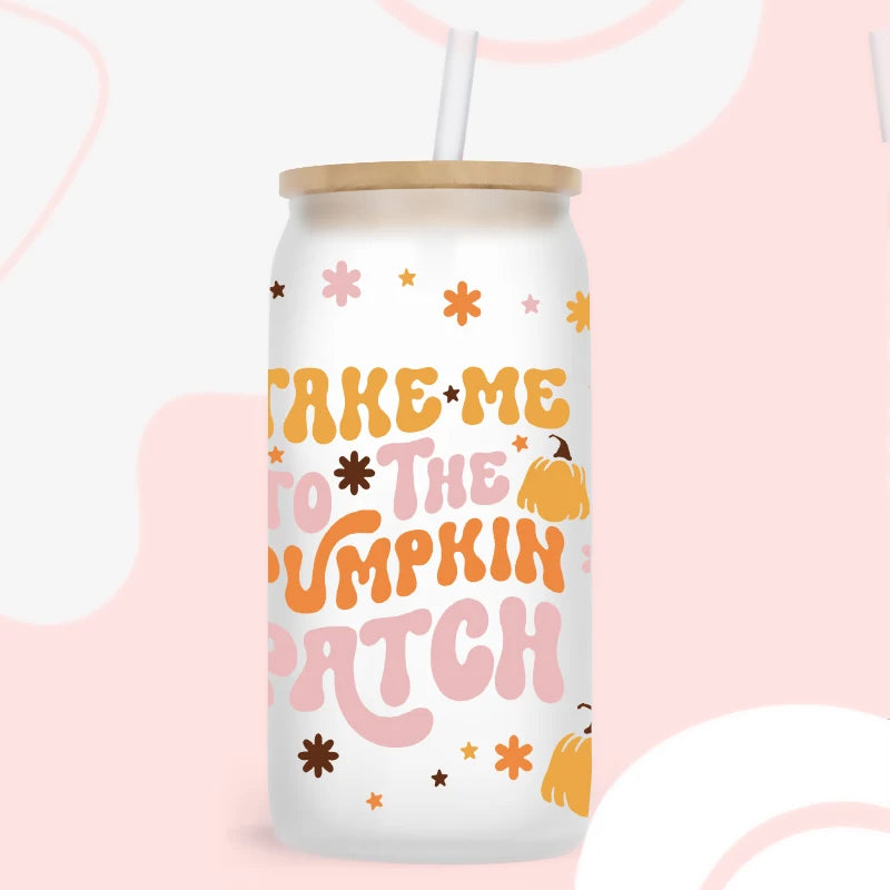 Thanksgiving Day Fall Cup Wraps Transfer Sticker For 16OZ