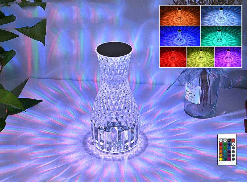 Vase Atmosphere Crystal Lamp with LED Lights