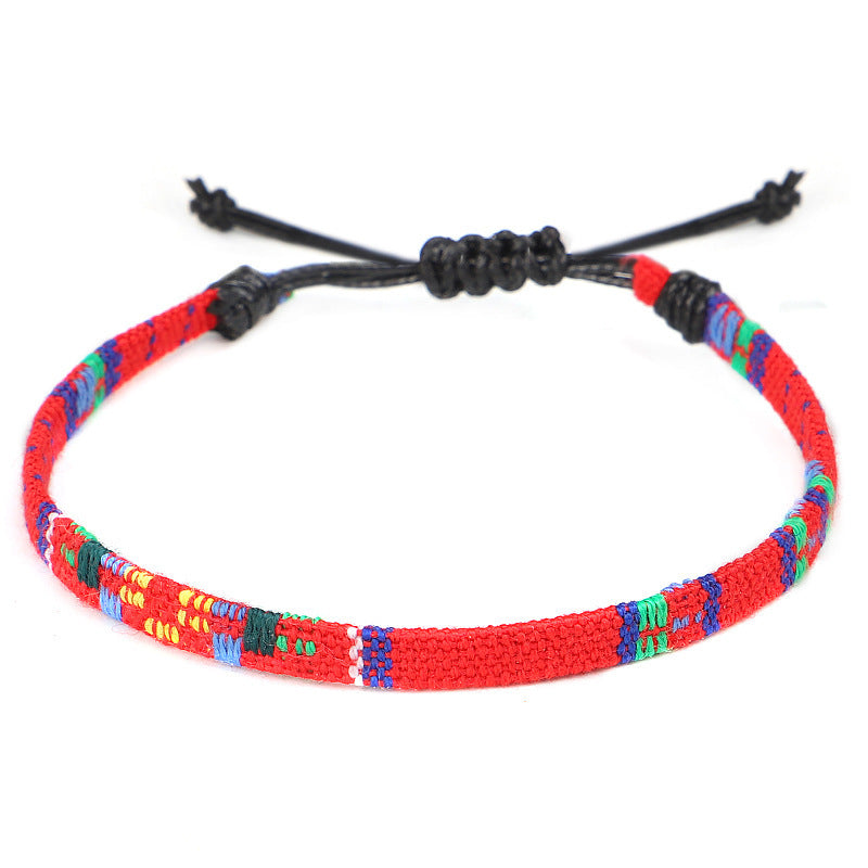 Hand Woven Rainbow Color Bohemian Style Anklet