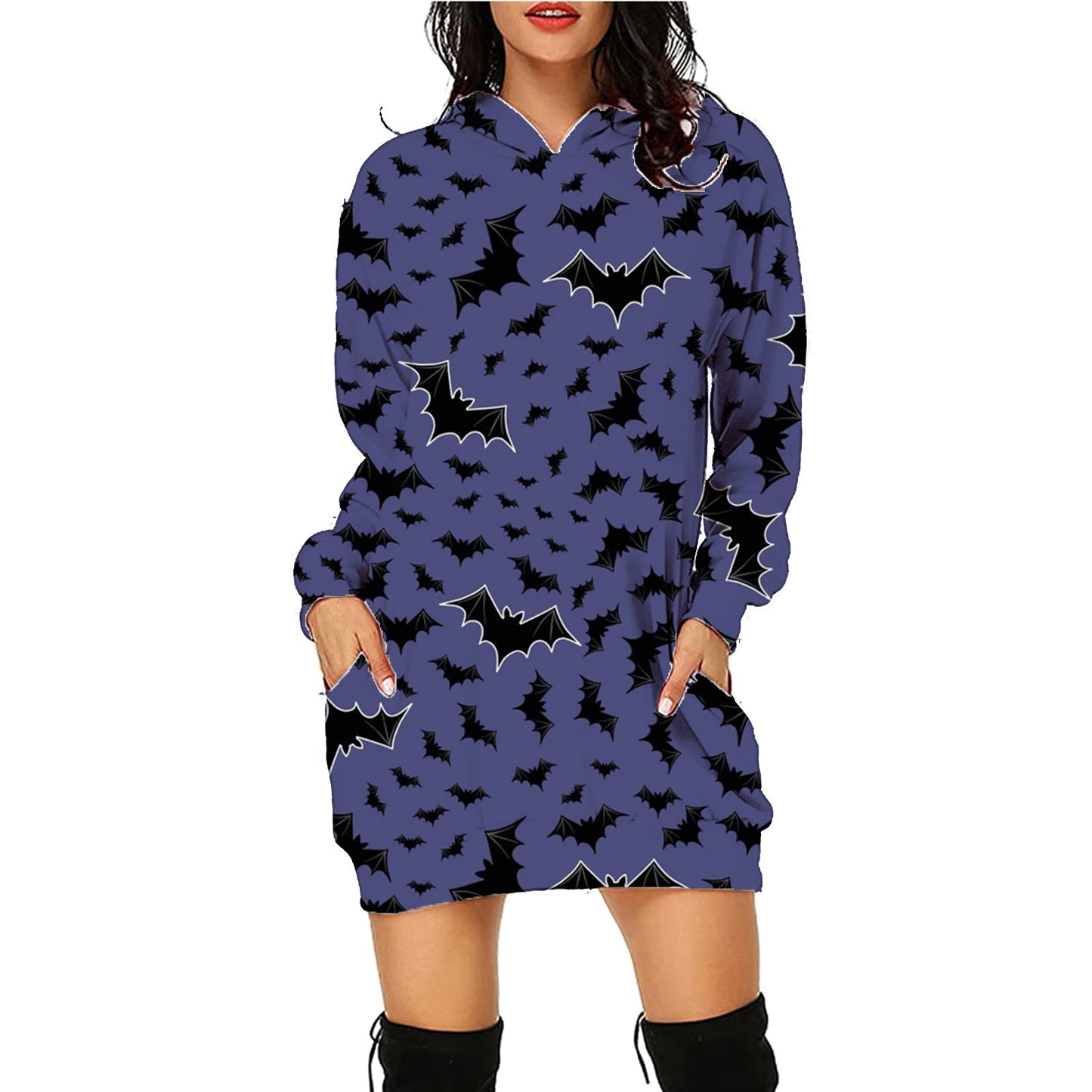 Halloween Long Hoodie With Pockets