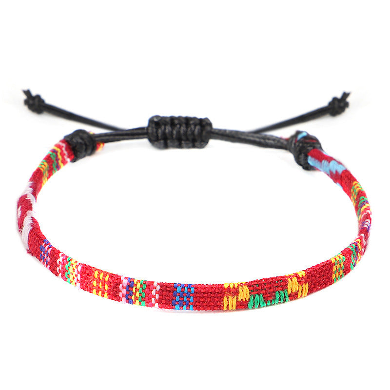 Hand Woven Rainbow Color Bohemian Style Anklet