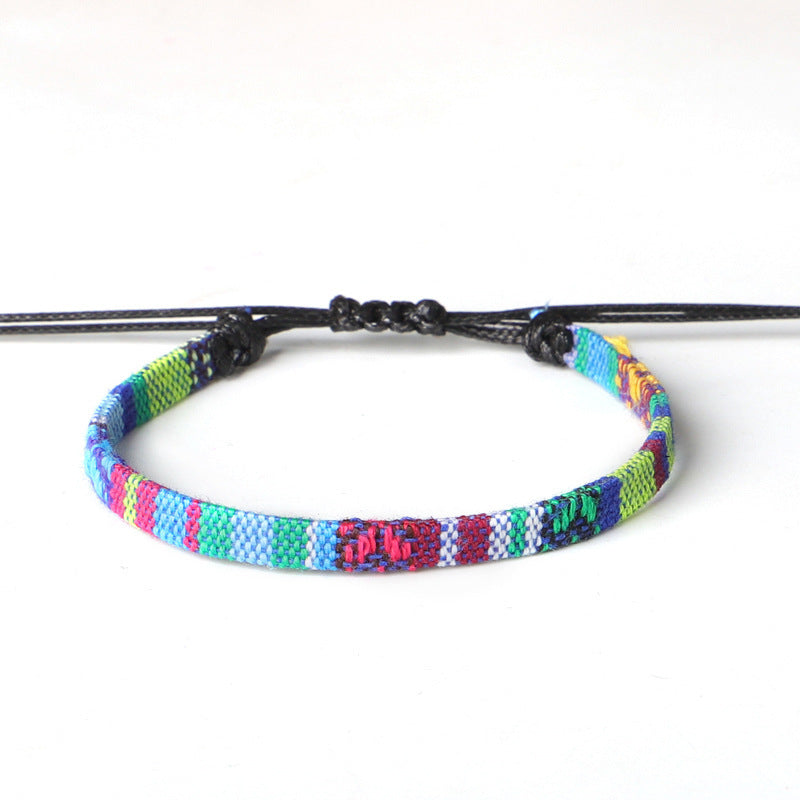 Hand Woven Rainbow Color Bohemian Style Anklet