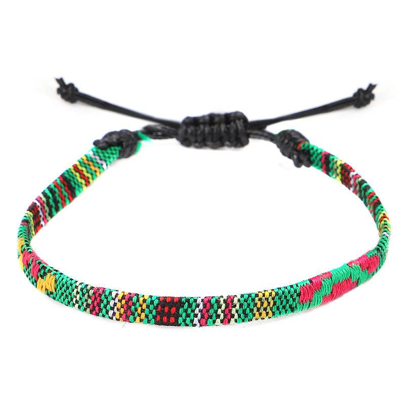 Hand Woven Rainbow Color Bohemian Style Anklet