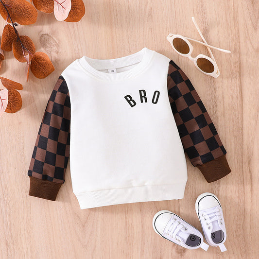 Infants And Toddlers Fall Plaid Sweatshirt