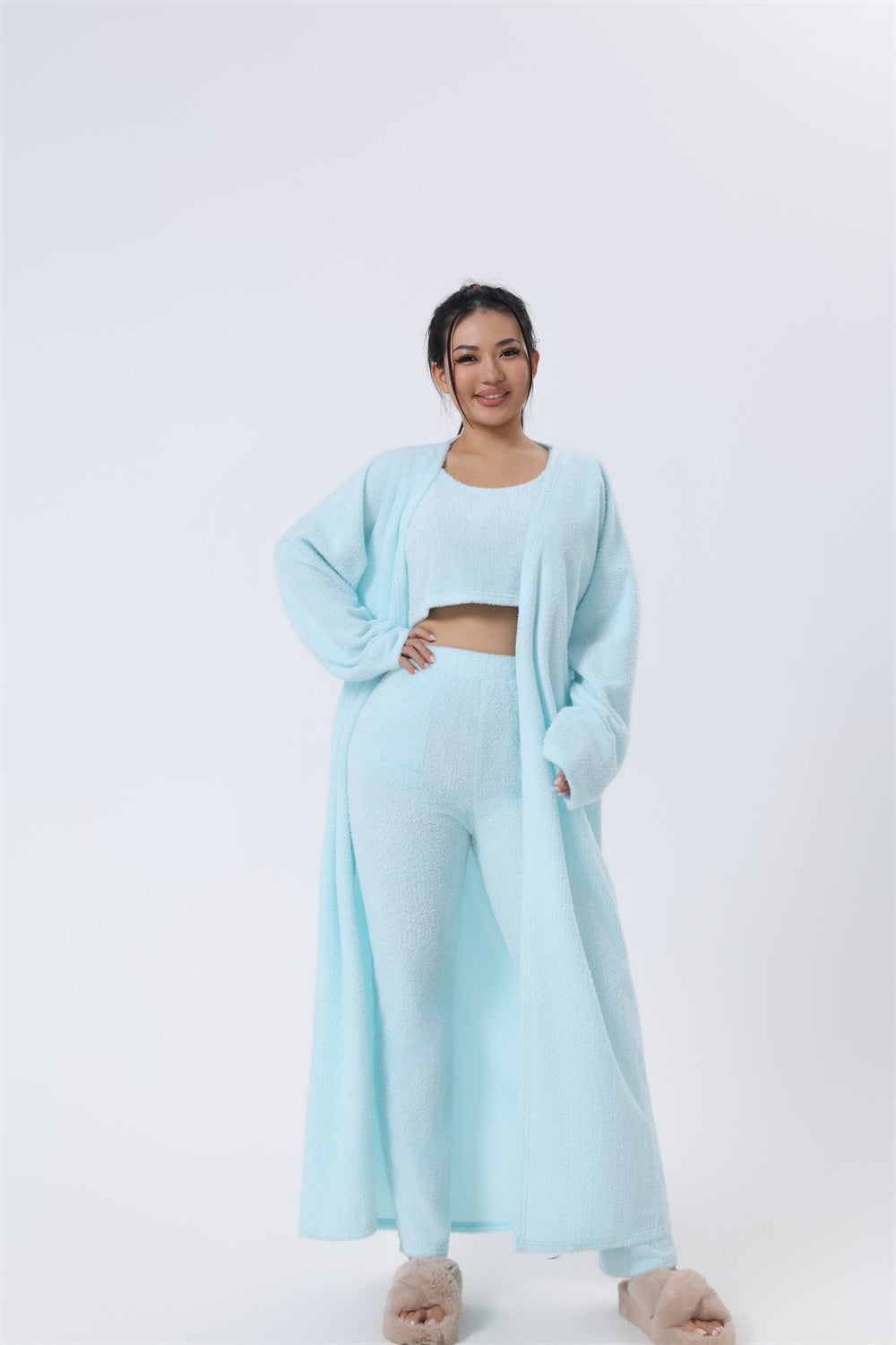 Women's Cozy Pajama 3 Piece Lounge Set