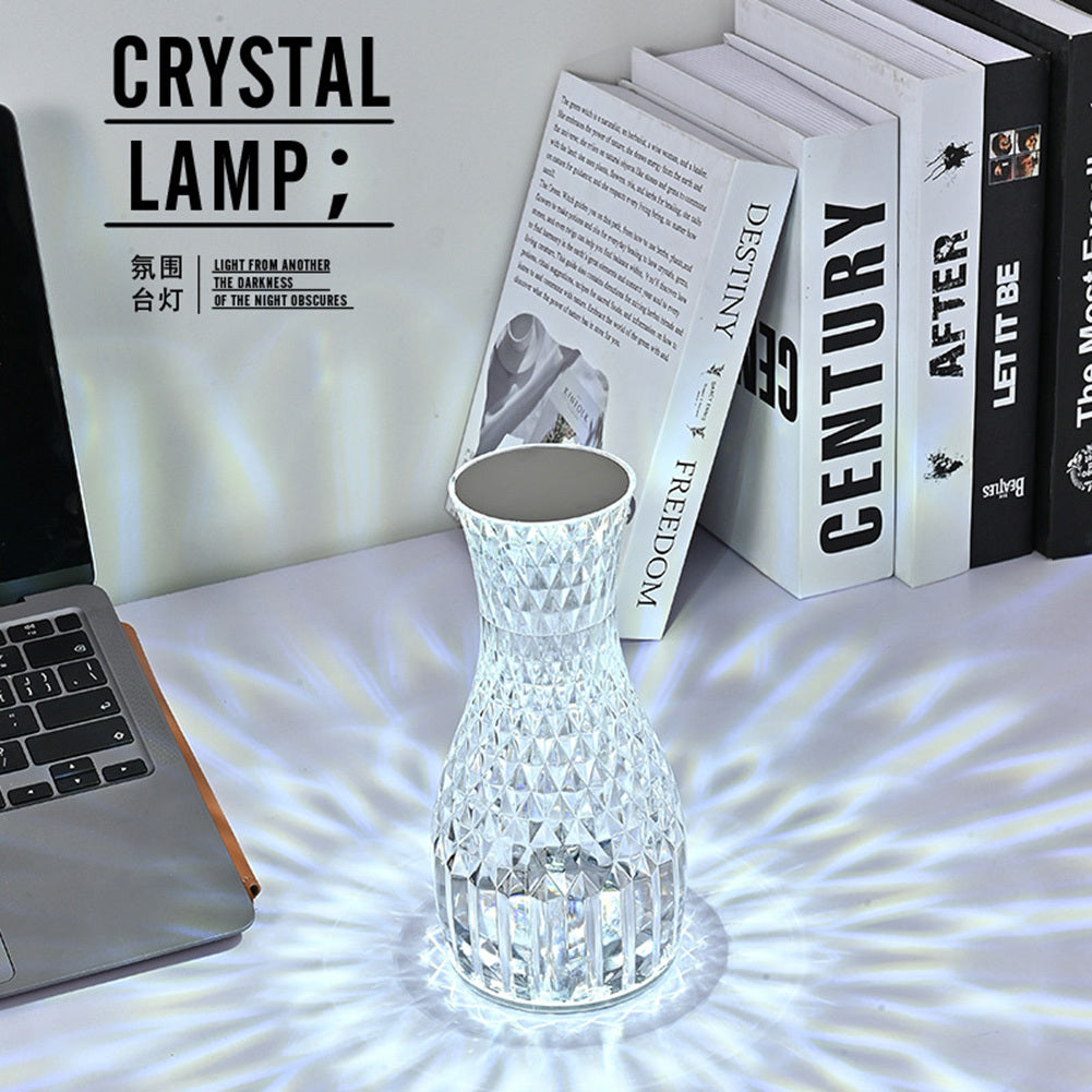 Vase Atmosphere Crystal Lamp with LED Lights