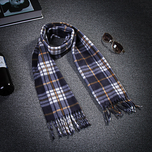 Autumn And Winter Plaid Thermal Men's And Women's Scarf